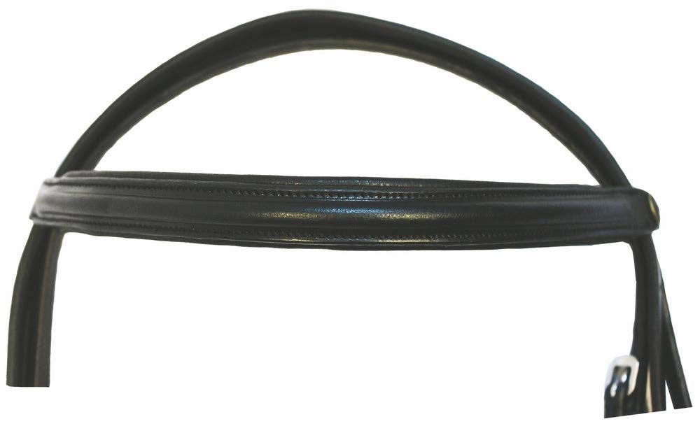 Henri de Rivel Pro Padded Dressage Bridle with Web Reins: Black/Black / Cob
