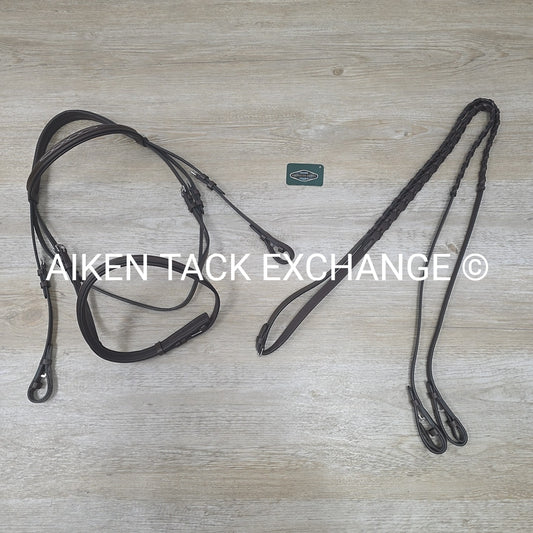 HDR Advantage Mono Crown Padded Bridle with Reins, Havana, Size Full/Horse