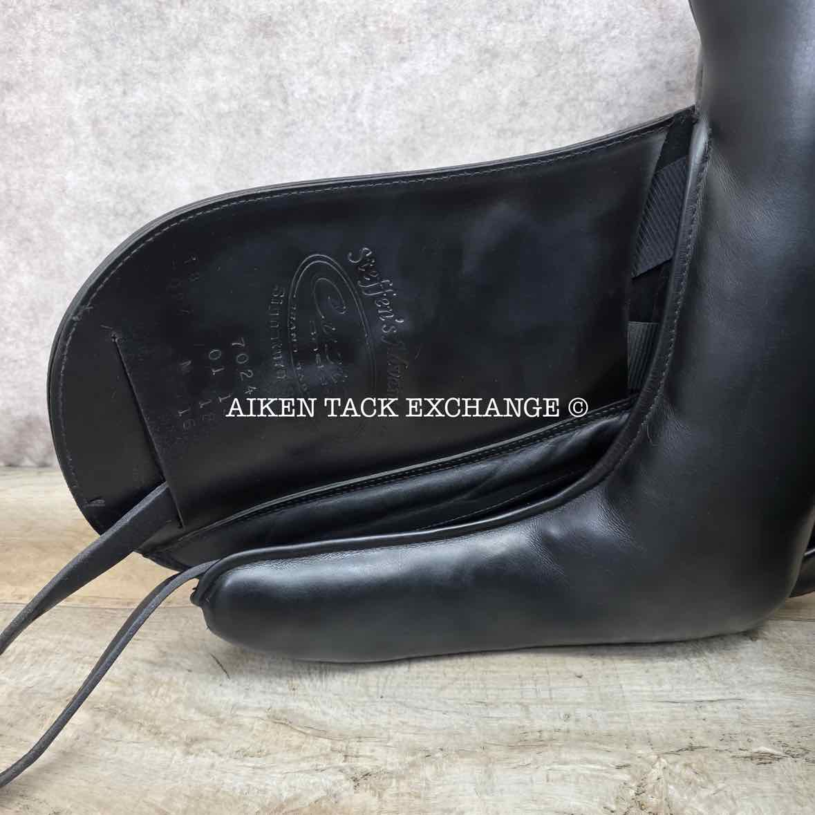 2015 Custom Saddlery Signature Steffen's Advantage Monoflap Dressage Saddle, 18" Seat, Adjustable Tree, Wool Flocked Panels