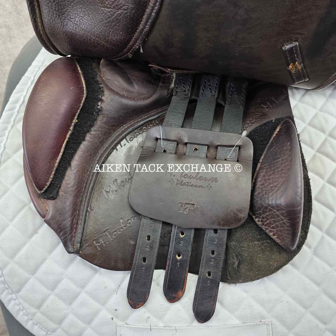 **SOLD** Marcel Toulouse Annice Platinum Genesis Close Contact Jump Saddle, 17" Seat, Adjustable Tree, Wool Flocked Panels