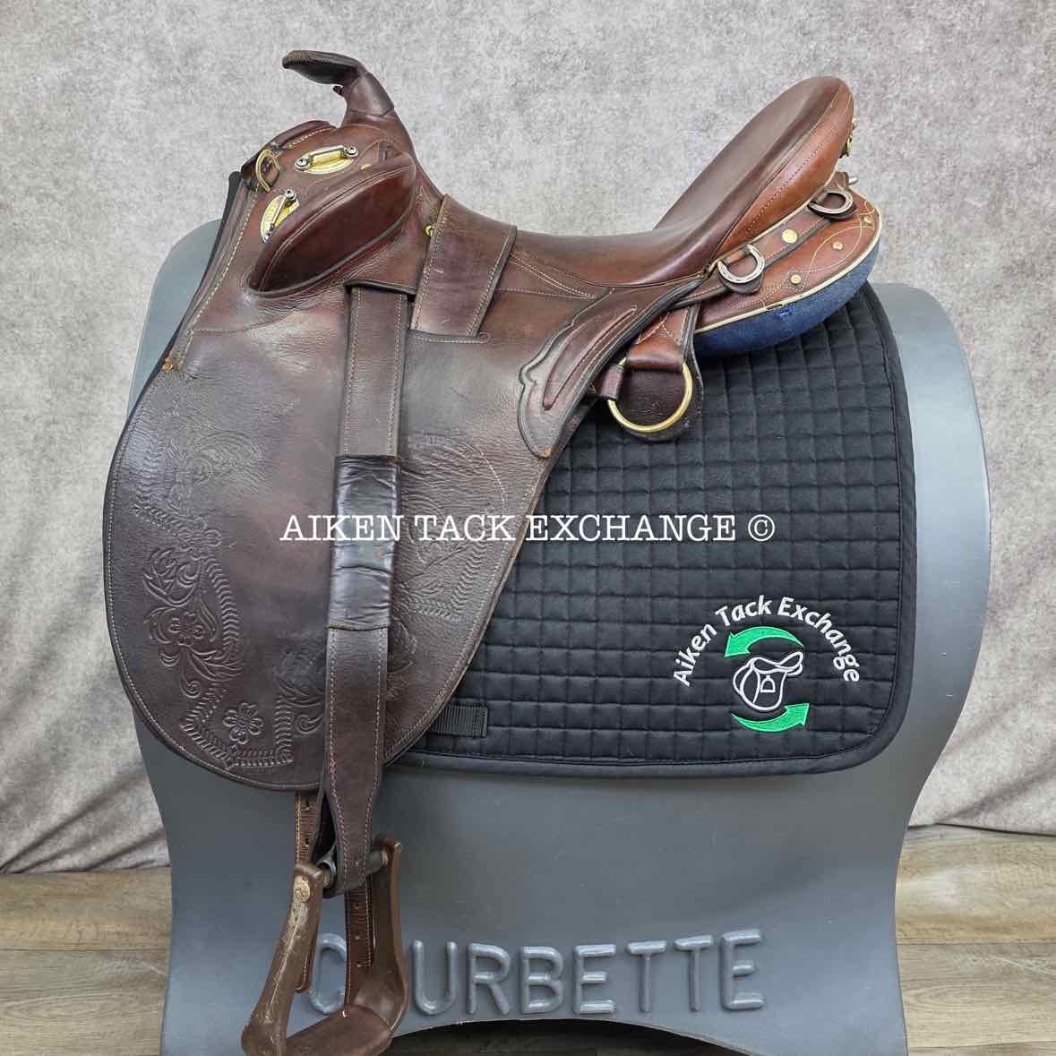 Syd Hill & Sons Australian Stock Saddle, 16" Seat (Western) - 18" Seat (English), MW/W Tree