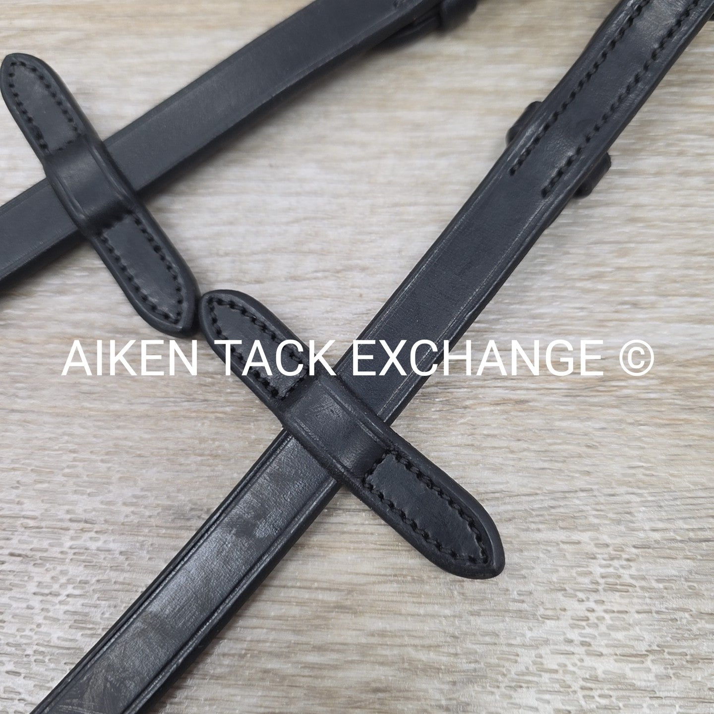 Passier Leather Reins with Hand Stops, Black, 55"