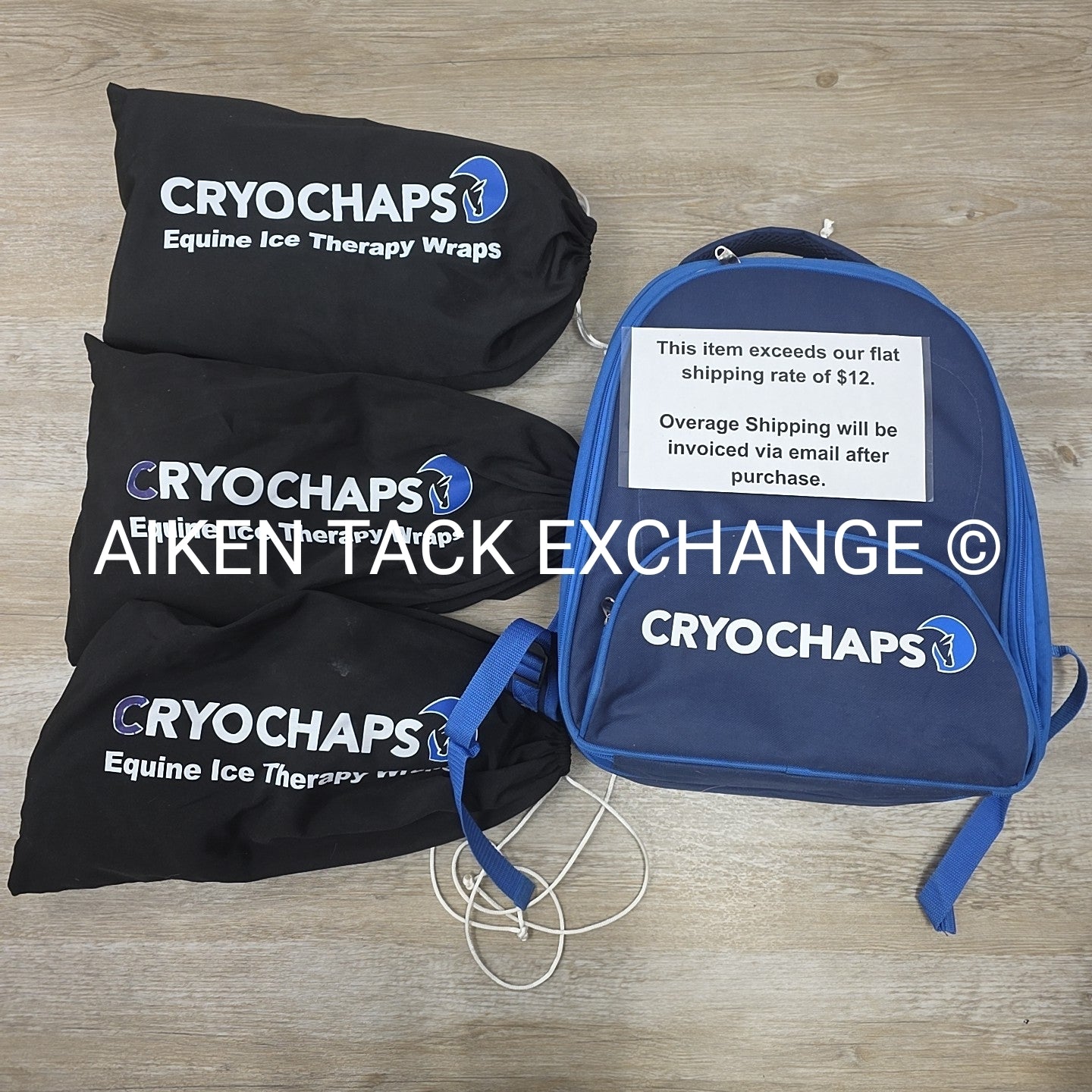 Cryochaps K2F Compression Ice Boots, Front & Hind, 4 Pastern Absolute Ice Wraps,