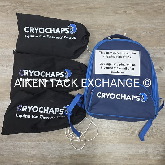 Cryochaps K2F Compression Ice Boots, Front & Hind, 4 Pastern Absolute Ice Wraps,