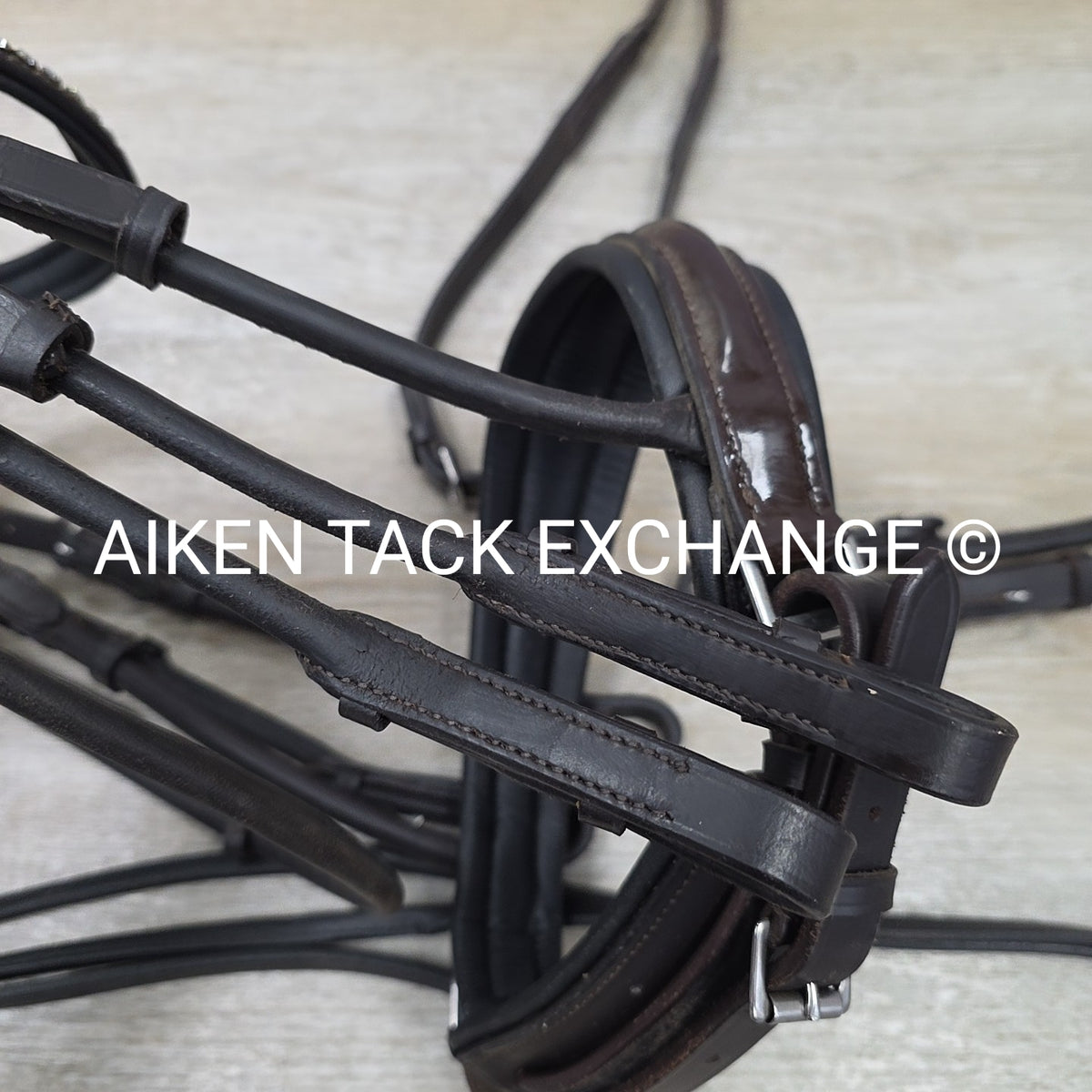 Solo Equine Salvatore Double Bridle with Matching Reins, Brown, Size Cob