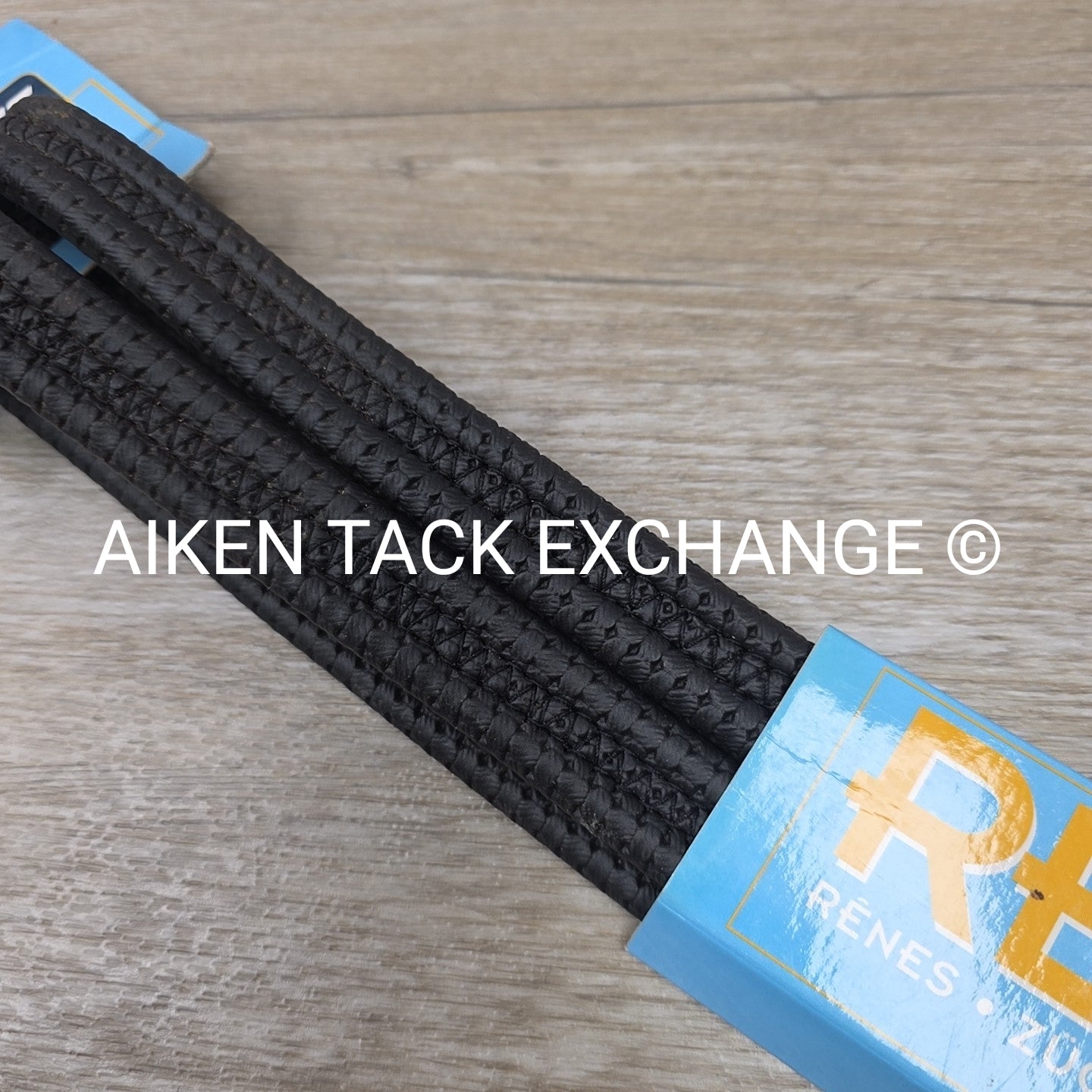 Wintec Equi-Leather Grip Reins, Black, Full