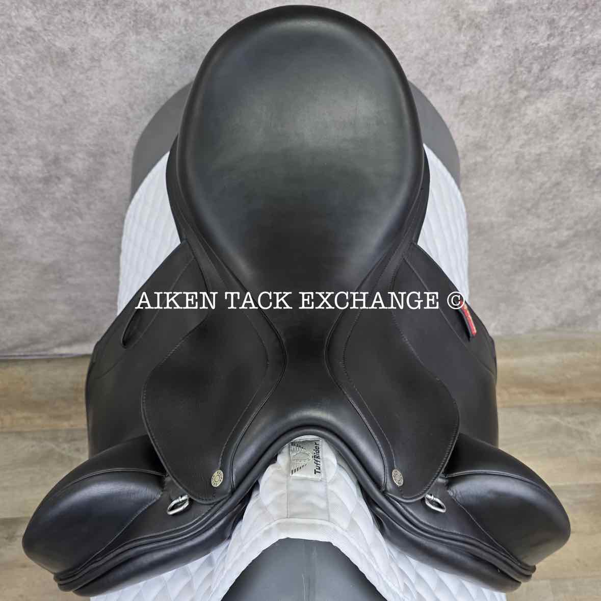 2016 Equipe Olympia Monoflap Dressage Saddle, 17.5" Seat, Medium Wide/Wide Tree, Foam Panels