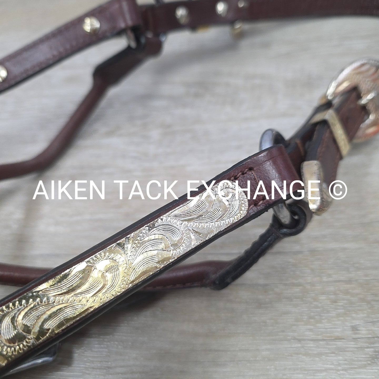 Western Show Halter, Brown, Size Pony