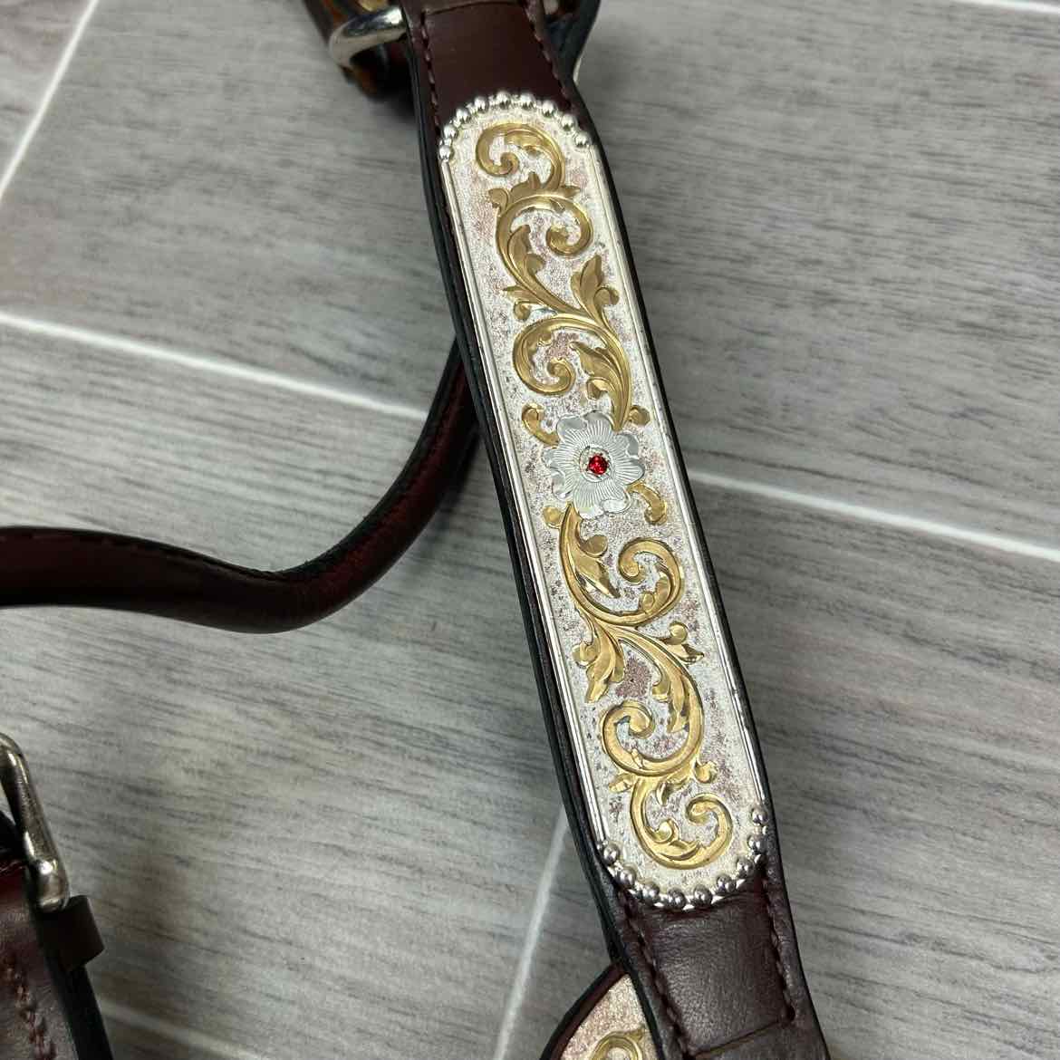 Kathy's Show Equipment #250 Santana Halter with Matching Leather Show Lead