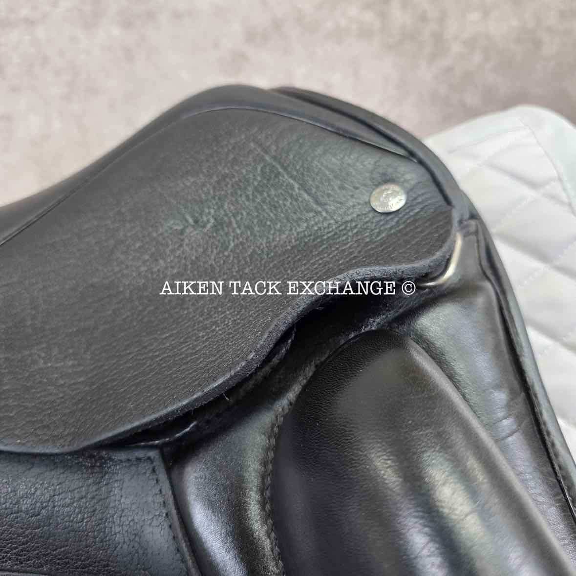2021 Custom Saddlery Wolfgang Omni 2 Monoflap Dressage Saddle, 17.5" Seat, Adjustable Tree, Wool Flocked Hybrid Panels