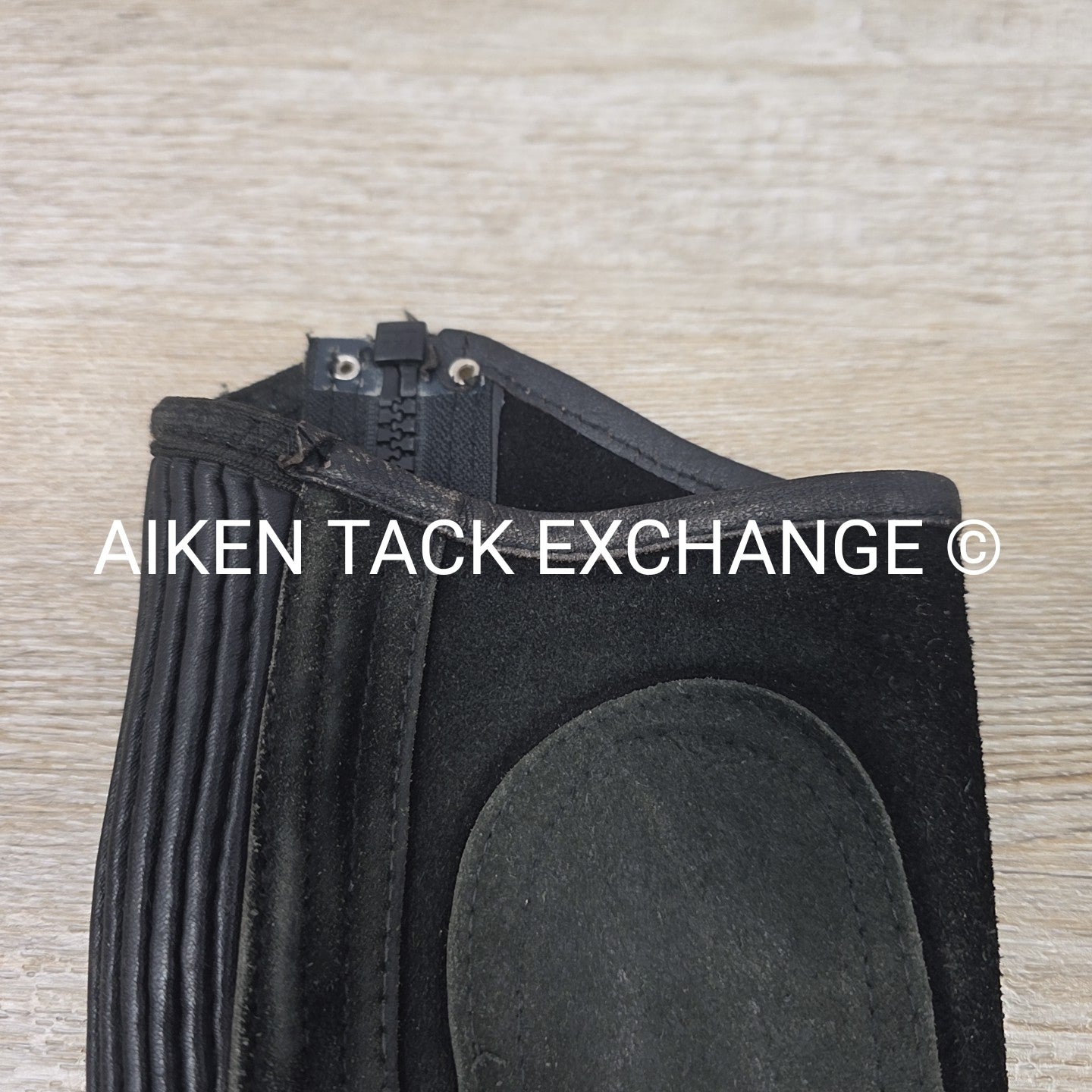 Ovation Suede Half Chaps, Black, Size 8 - 10 Tall