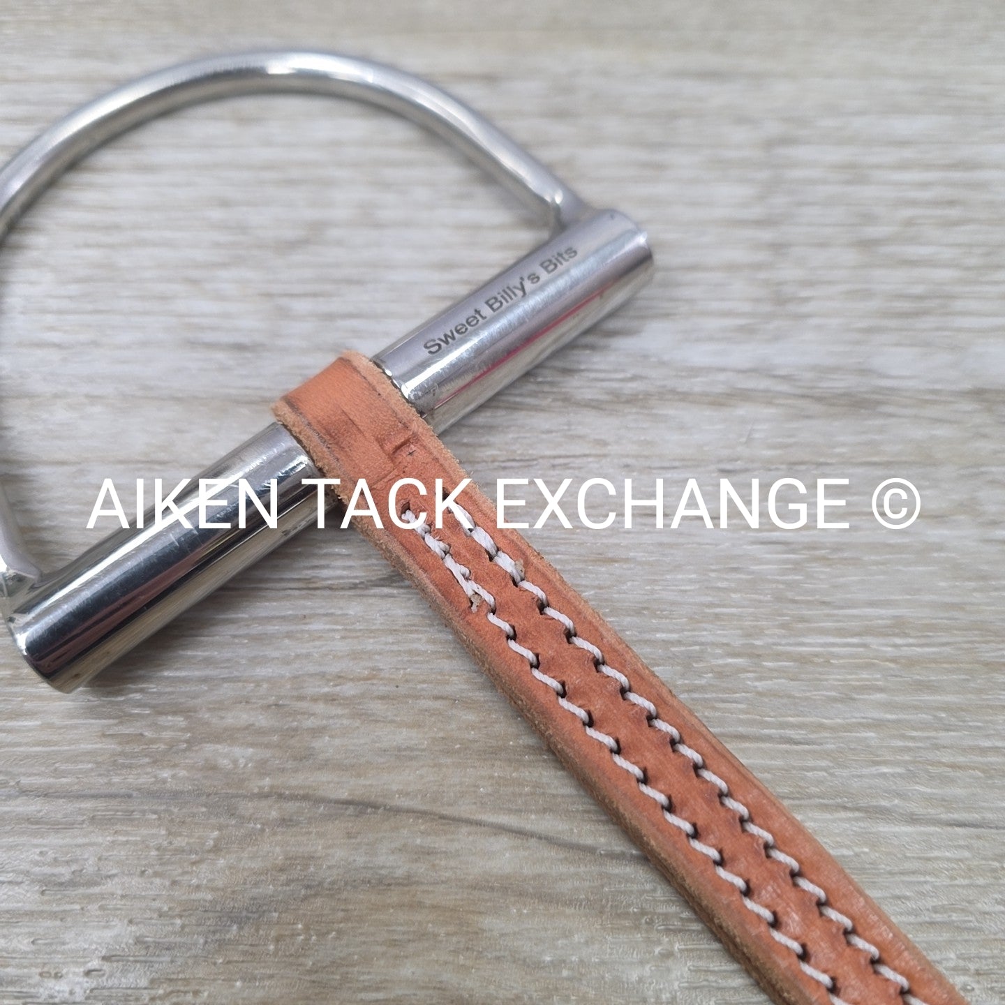 Sweet Billy's Bits Leather Mullen Mouth D Ring Bit 5.75"