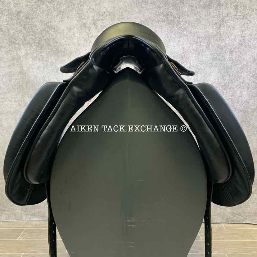 Zaldi New Kent Dressage Saddle, 17.5" Seat, Long Flap, 32 Tree - Wide, Wool Flocked Panels