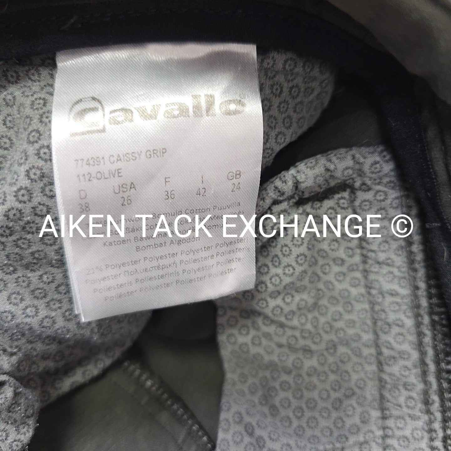 Cavallo Silcione Grip Full Seat Breeches, Size 26