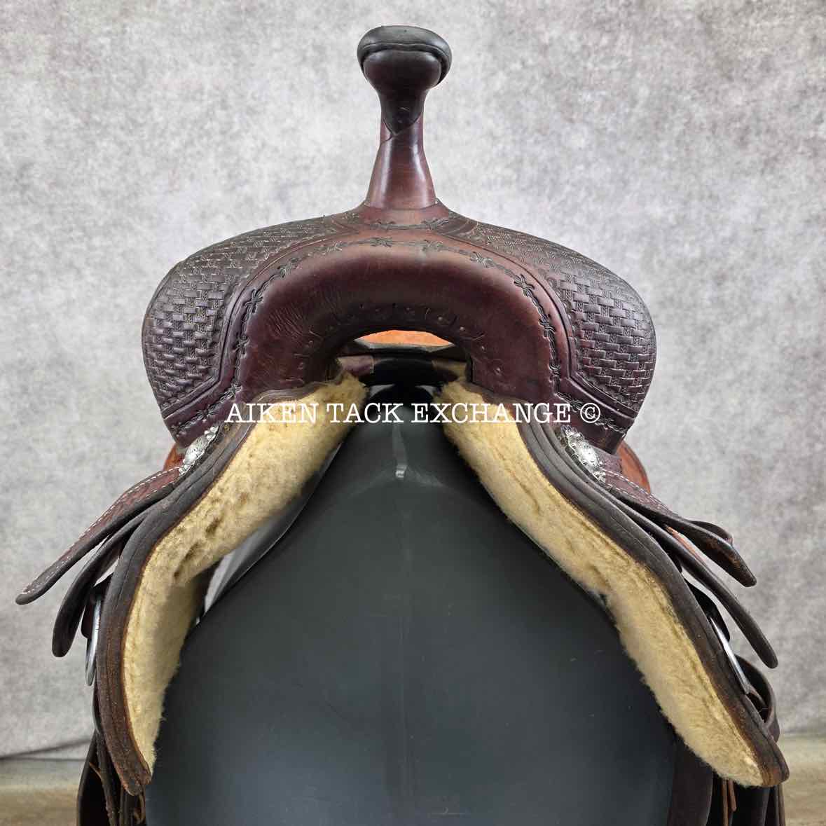 2011 Reinsman X-Series 4874-2-DG Working Cow Horse Cutter Western Saddle, 16" Seat, Regular Tree - Semi QH Bars