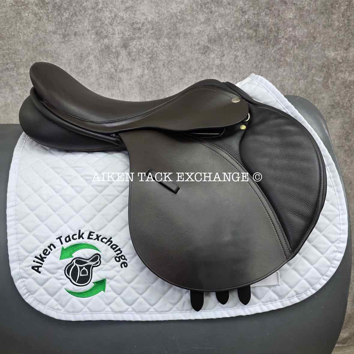 Adam Ellis Close Contact Jump Saddle, 17.5" Seat, Medium Wide Tree, Wool Flocked Panels