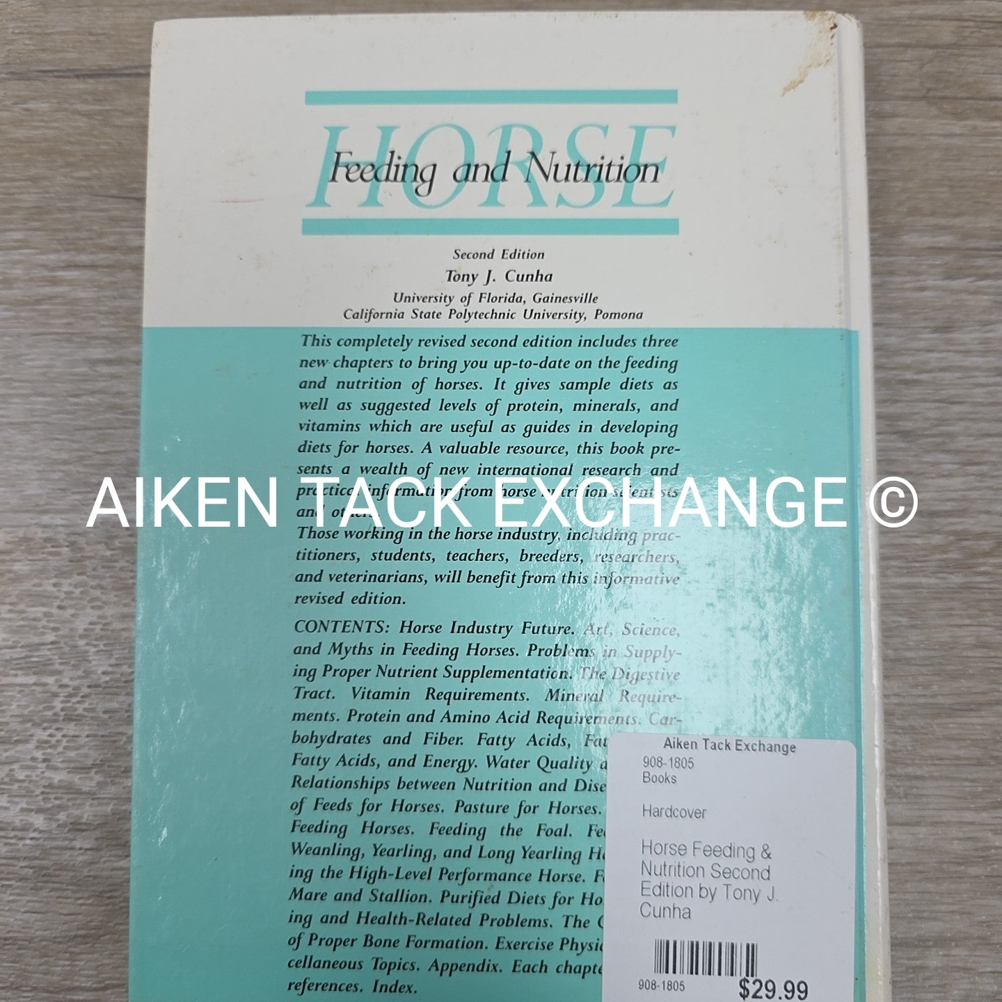 Horse Feeding & Nutrition Second Edition by Tony J. Cunha