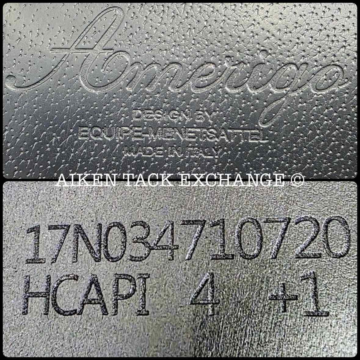 **SOLD** 2020 Amerigo Pinerolo HC Jump Saddle, 17" Seat, Medium Wide Tree, Wool Flocked Panels