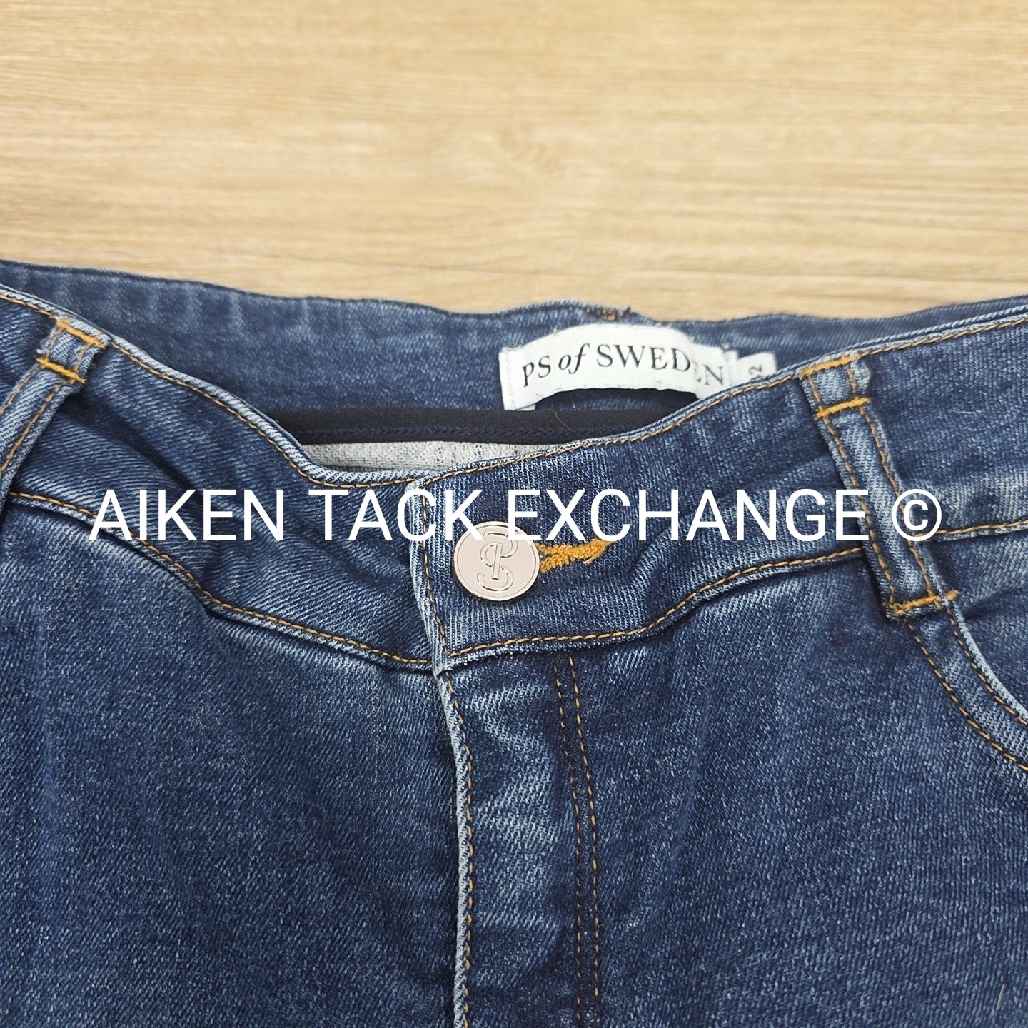 PS of Sweden Maggie Silicone Grip Full Seat Denim Breeches, Size 42 US 30