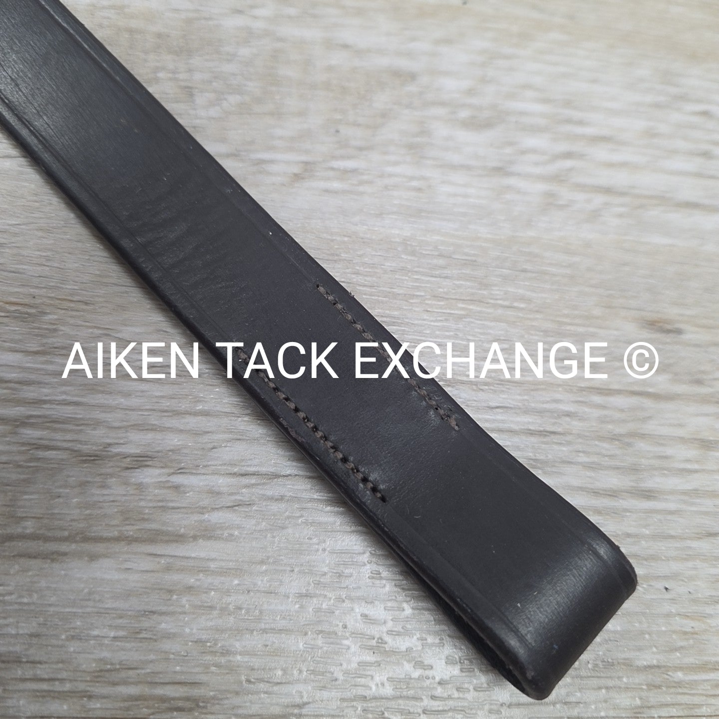 Flexible Fit Flat Plain Fox Hunter Browband, Brown, 15"