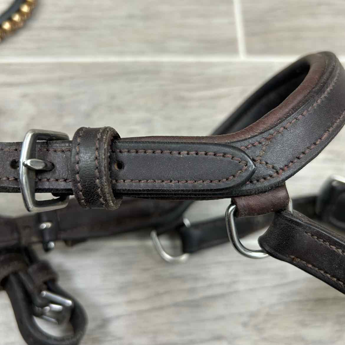 PS of Sweden King Edward Bridle with Bling Browband, No Reins, Brown, Size Full