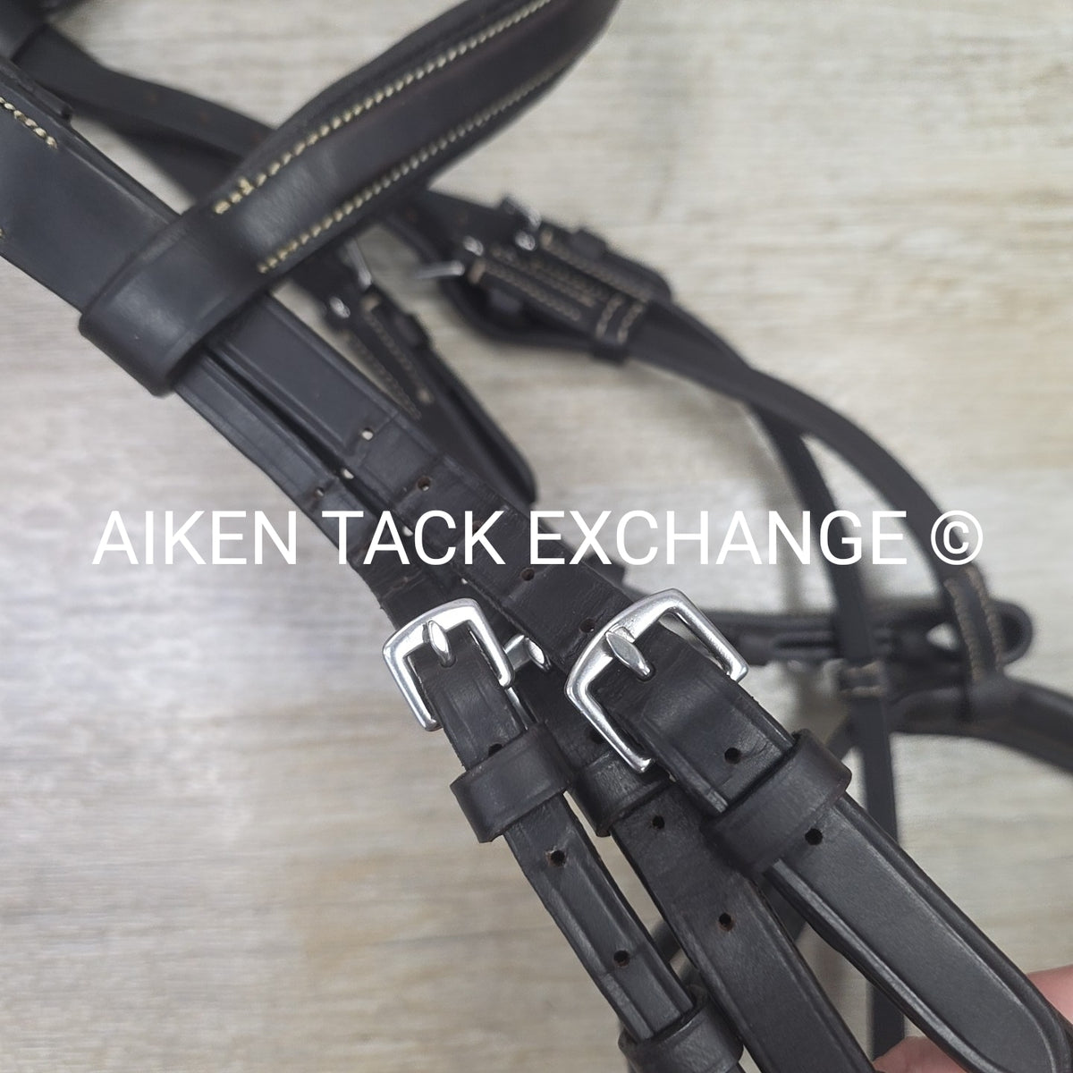 Monocrown Fancy Stitched Bridle with Laced Reins, Brown, Size Full