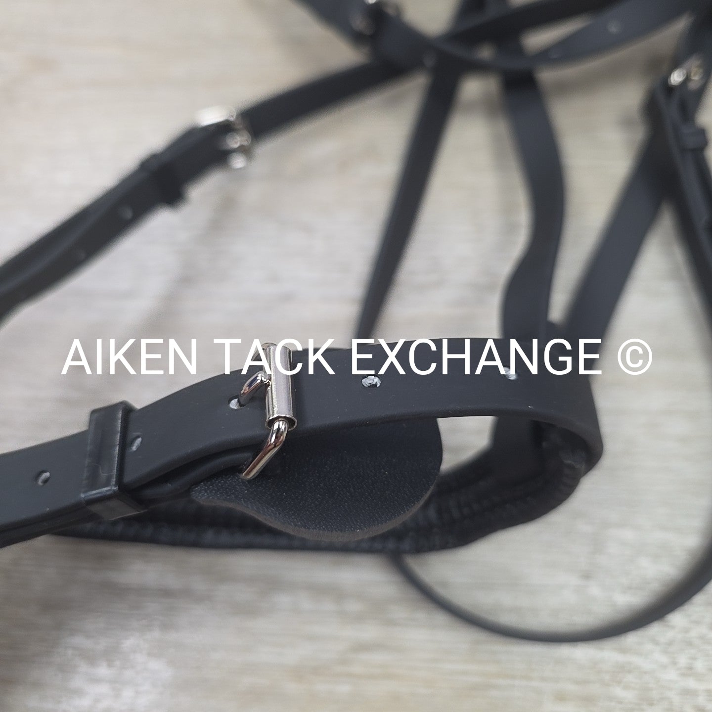 Biothane Bridle with Matching Rubber Grip Reins, Black, Size Large