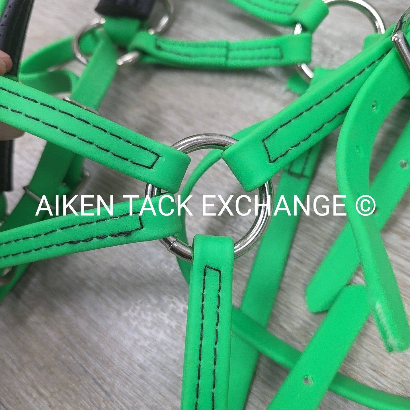 Biothane Bitless Bridle with Reins & Breastplate, Green, Size Full