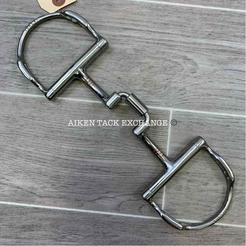 Myler Correctional Low Ported Barrel D Ring Bit with Hooks 89-2225PT  5.5"