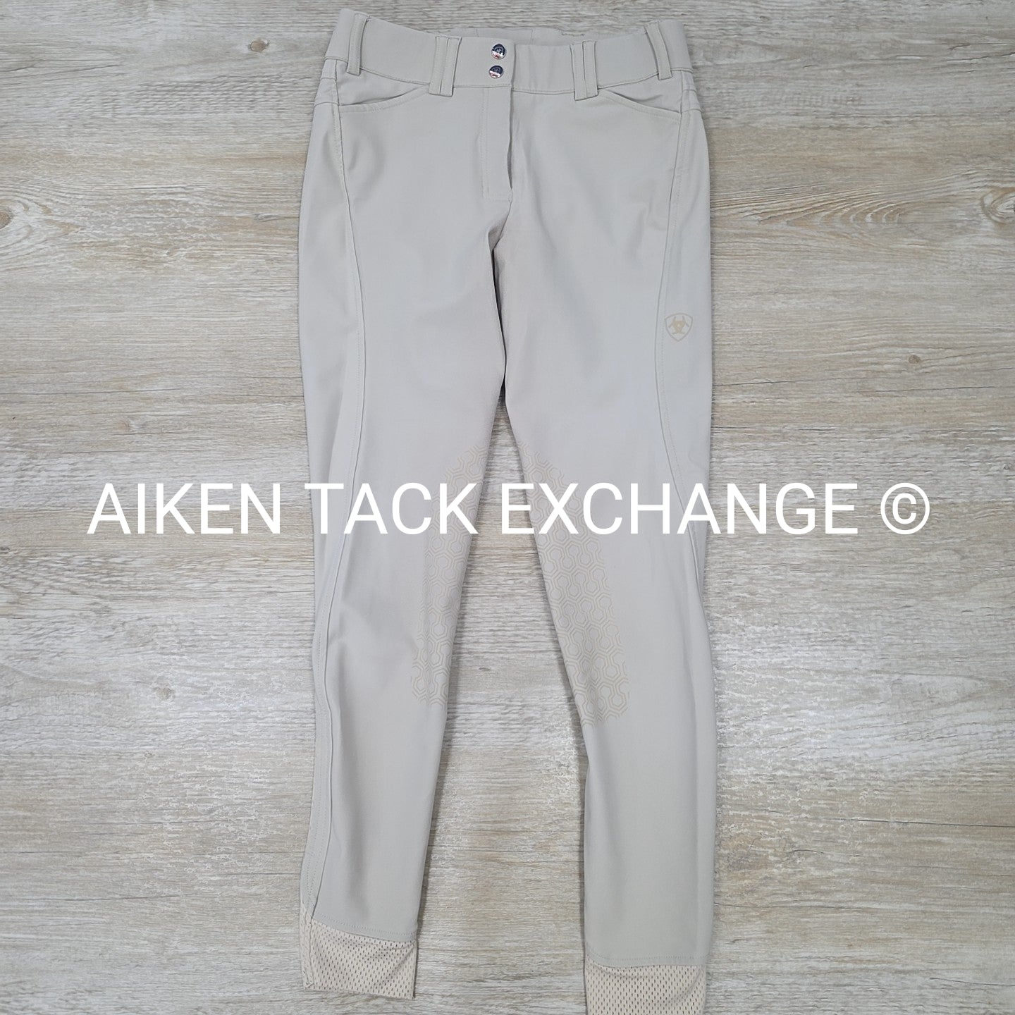 Ariat Tri Factor Silicone Grip Knee Patch Breeches, Size 22 L