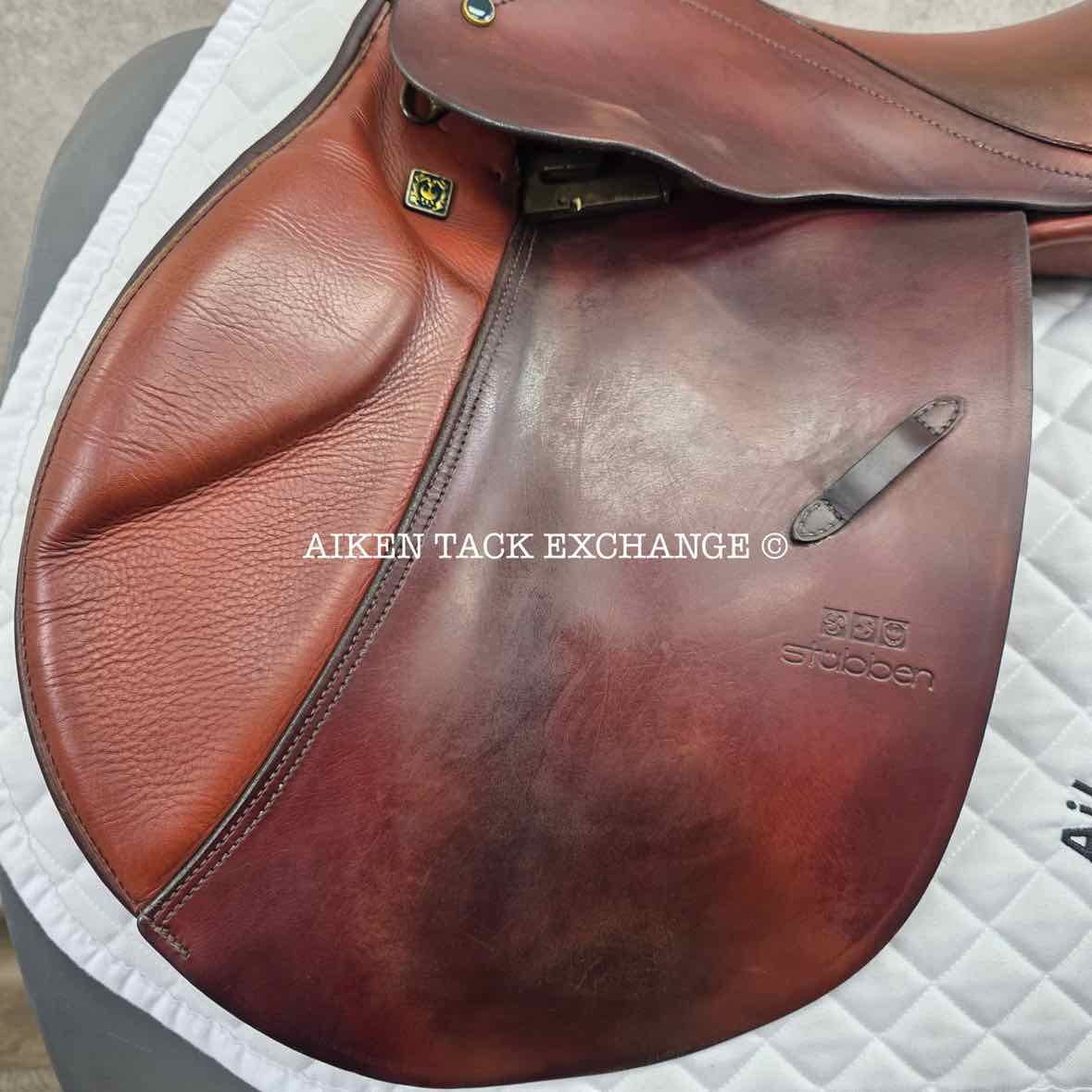 Stubben Edelweiss CS Close Contact Jump Saddle, 17" Seat, 31cm Tree - MW, Wool Flocked Panels