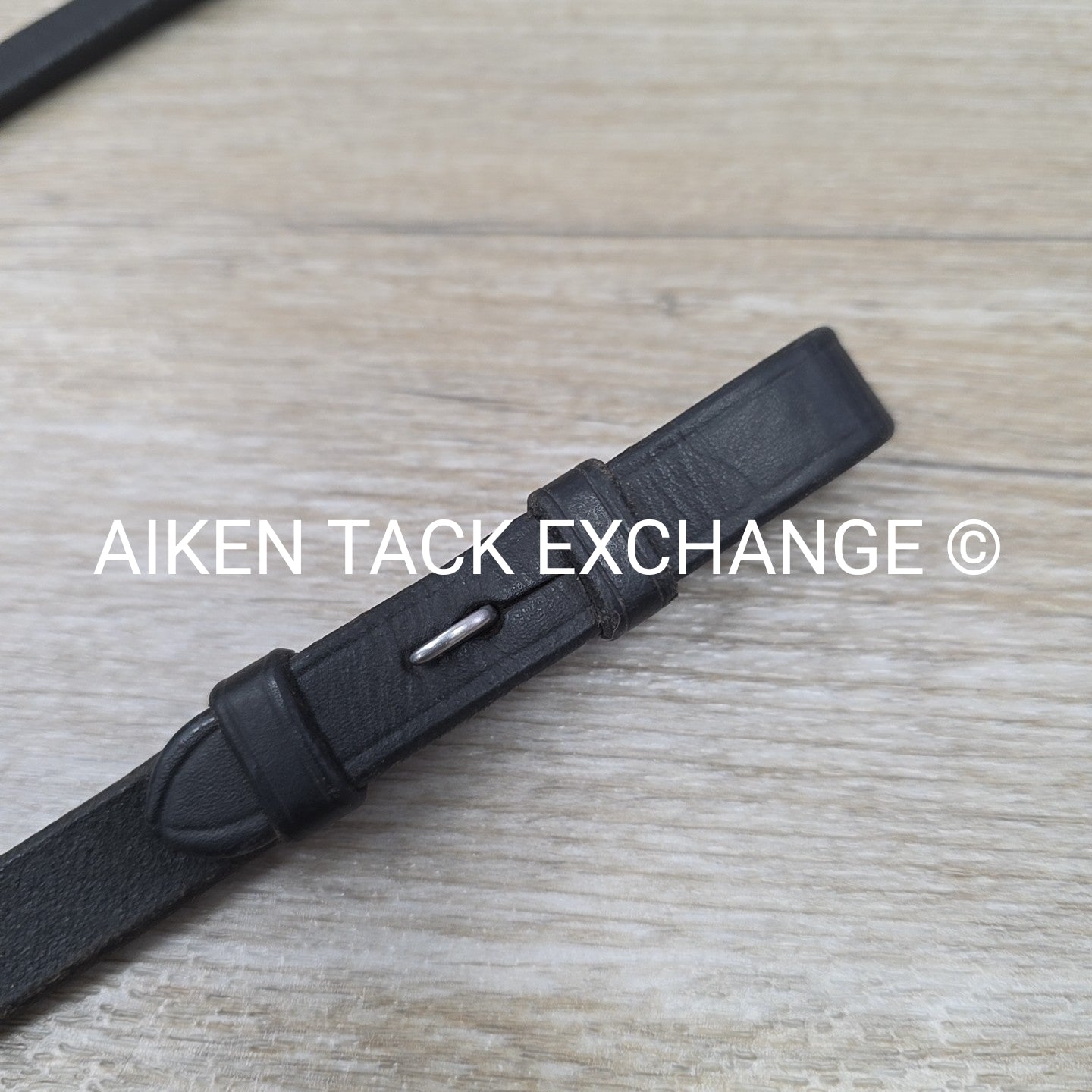 Leather Reins with Hand Stops, Black, Size Full
