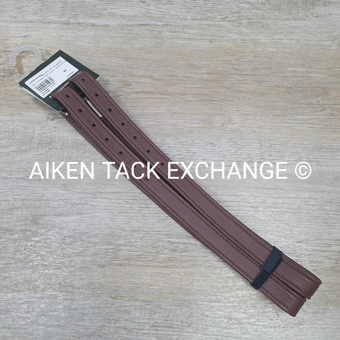 HDR Triple Covered Close Contact Stirrup Leathers, Australian Nut, 48"