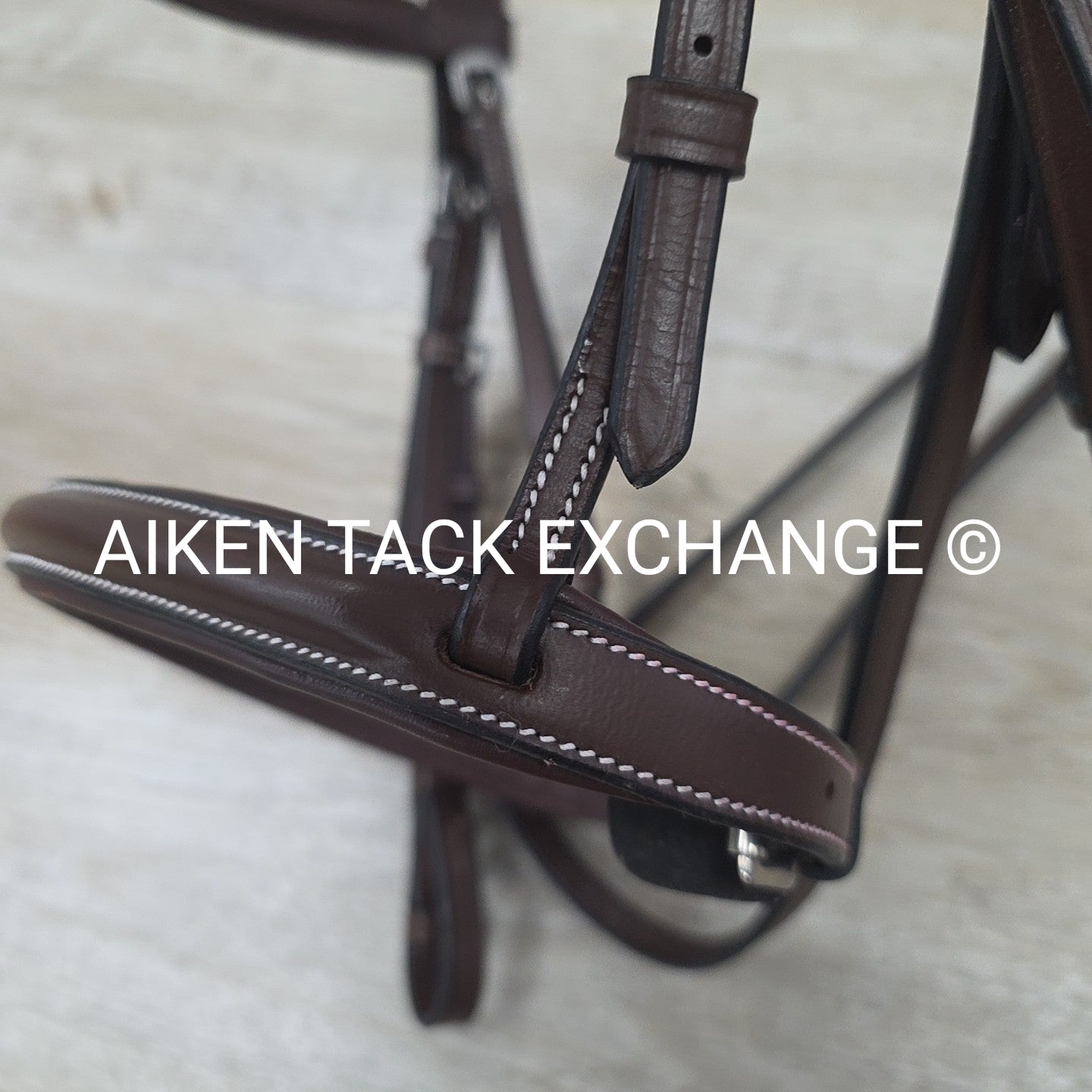 HDR Pro Mono Crown Fancy Stitch Padded Bridle with Reins, Brown, Size Full/Horse