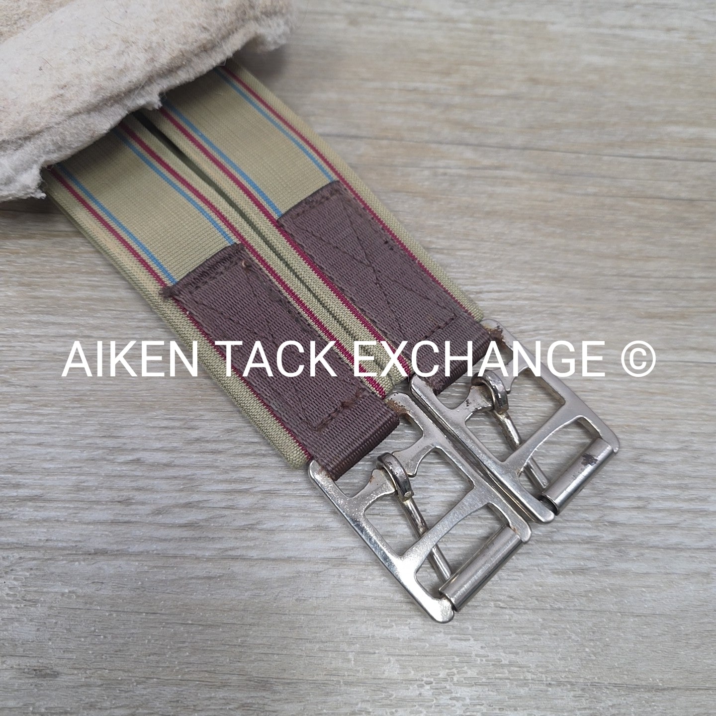 HFP Fleece Girth with Double End Elastic, Brown, 46"