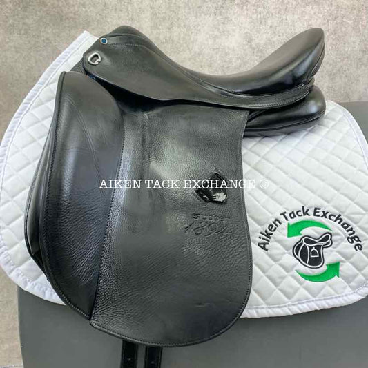 **SOLD** 2016 Stubben 1894 Dressage Saddle, 17.5" Seat, 32 cm Tree - Wide, Wool Flocked Panels