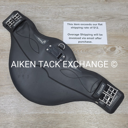 Acavallo Gel & PVC Short Stud Guard Belly Guard Girth, Black, 24"