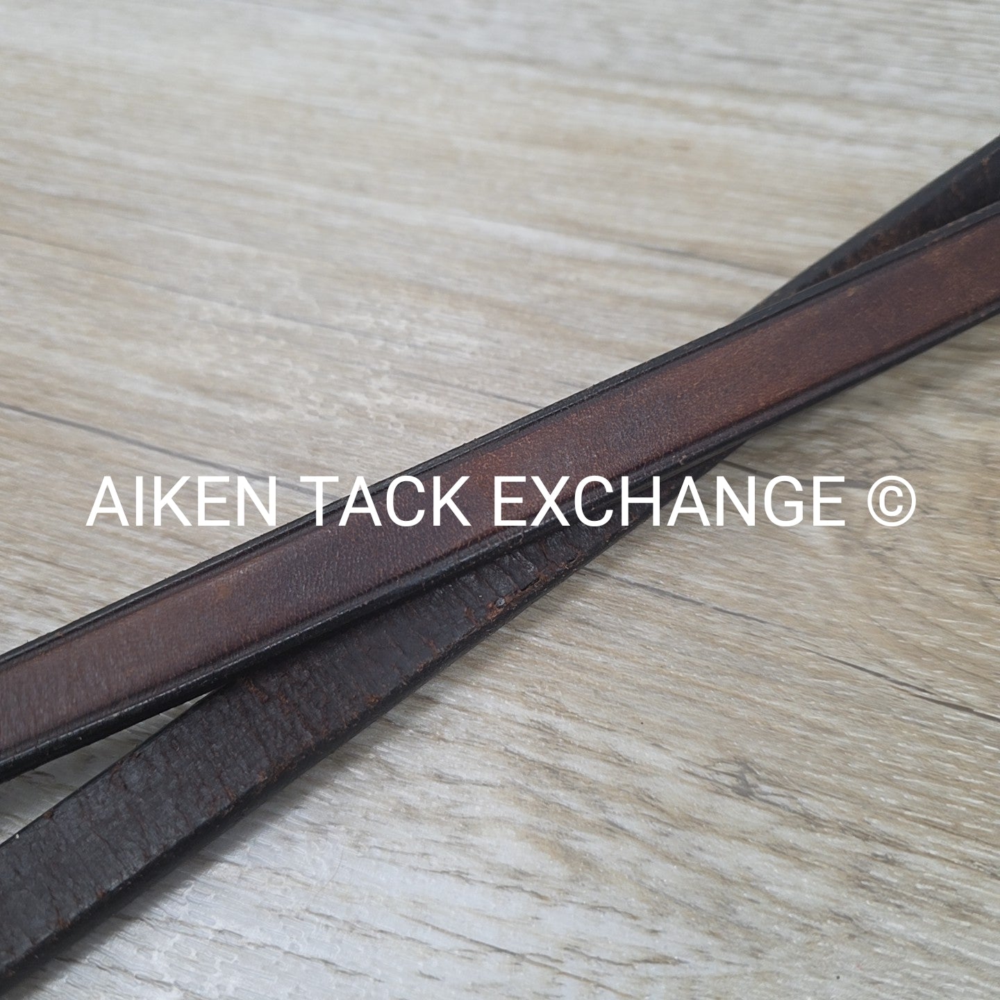 Flat Leather Reins, Brown, 54"