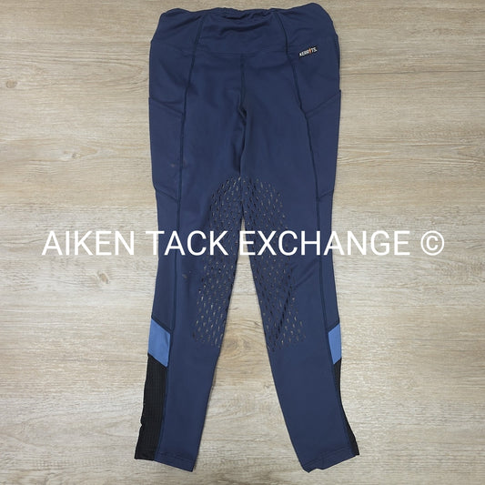 Kerrits Silicone Grip Knee Patch Tights, Size Small