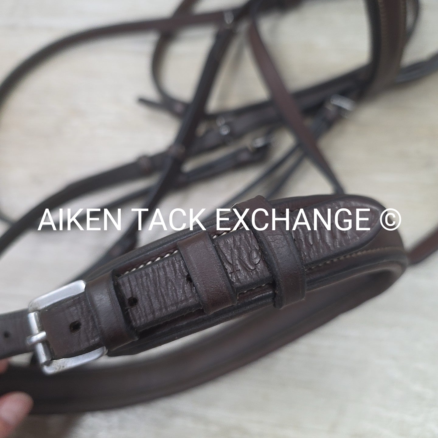 KL Select Red Barn Fancy Stitched Bridle with Laced Reins, Brown, Size Full