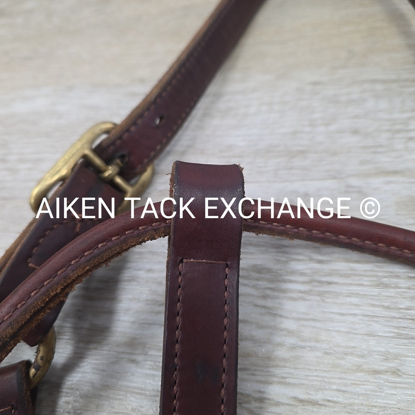 SmartPak Triple Stitch Leather Halter, Brown, Size Full