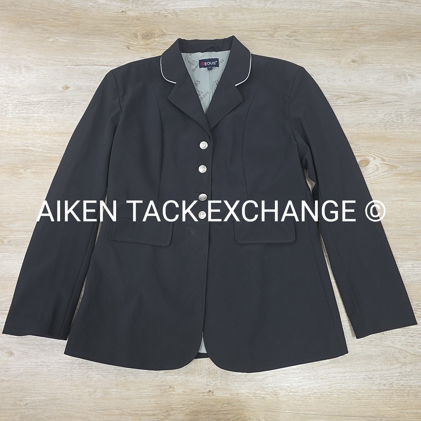 EOUS Dressage Show Coat, Black, Machine Washable, Women's Size 16