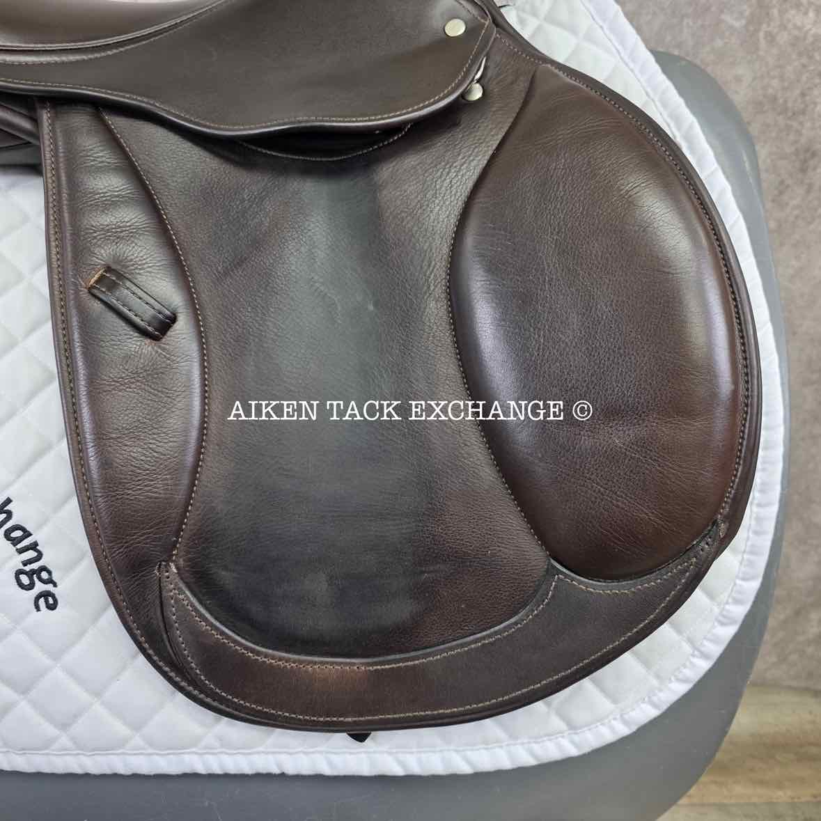 George Gullikson by Ryder Close Contact Jump Saddle, 17.5" Seat, Medium Tree, Wool Flocked Panels