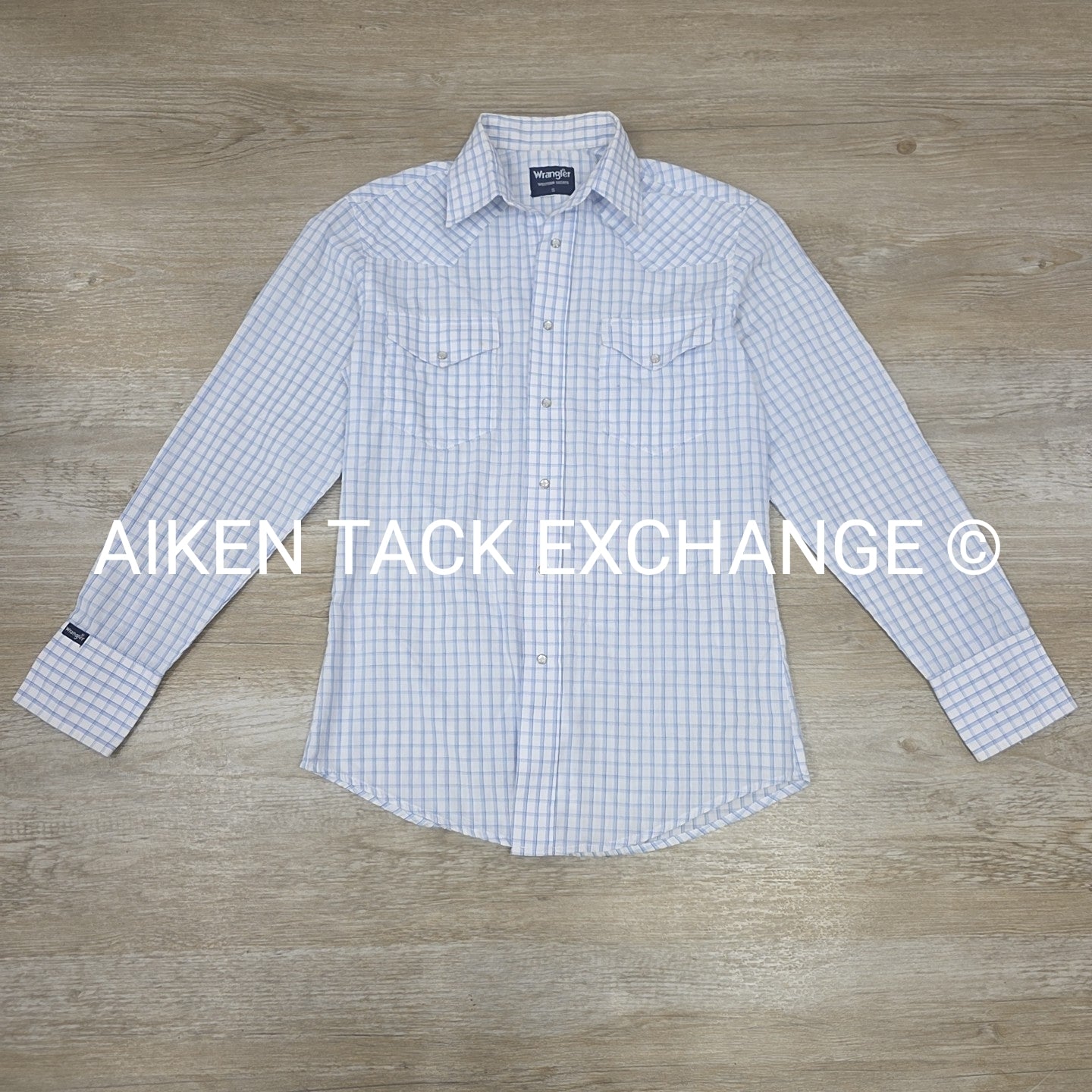 Wrangler Long Sleeve Button Up Shirt, Men's Small