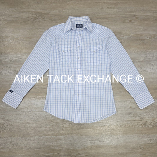 Wrangler Long Sleeve Button Up Shirt, Men's Small