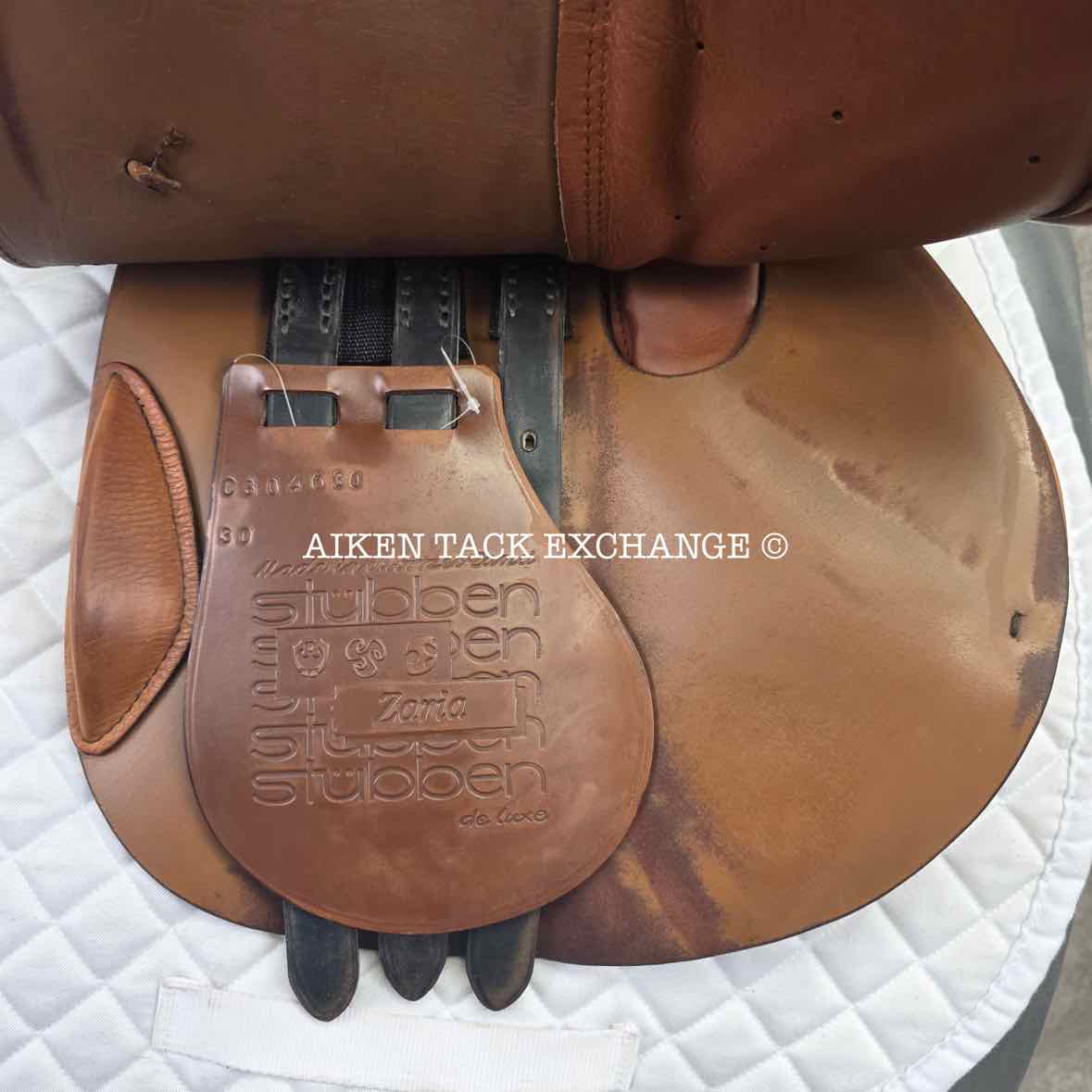 2012 Stubben Zaria Deluxe Jump Saddle, 17.5" Seat with Biomex, 30cm Tree - MW, Foam Panels