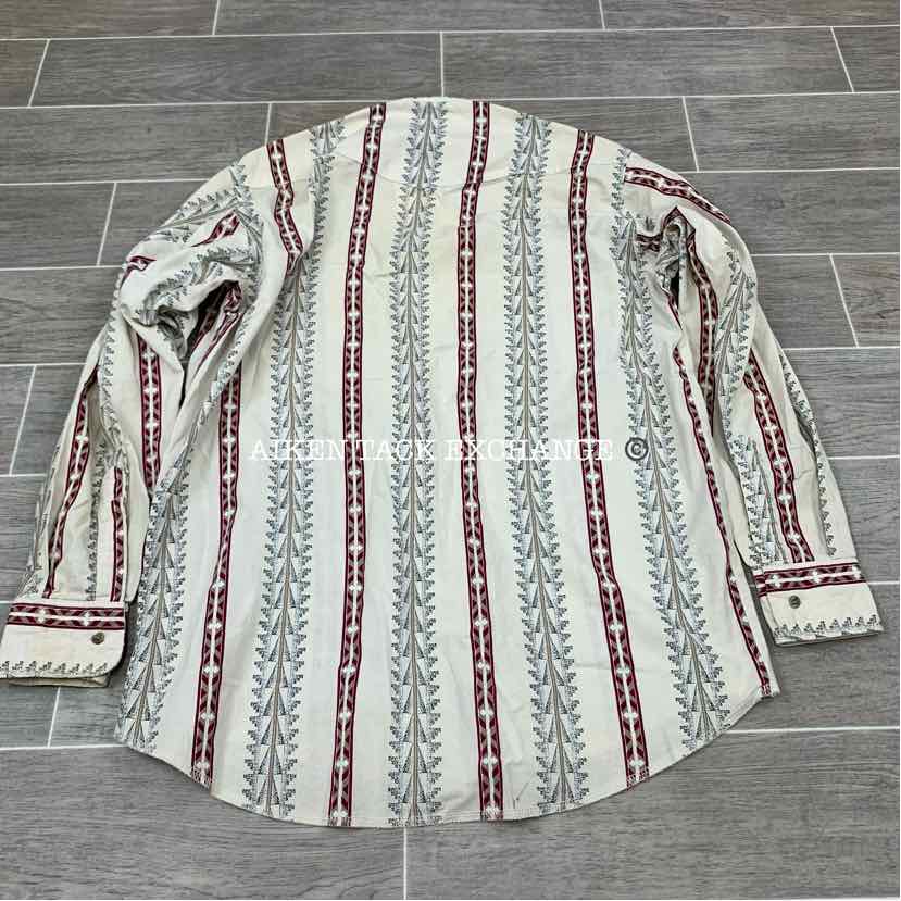 Wrangler X-Long Tails Button Up Shirt, Men's Medium