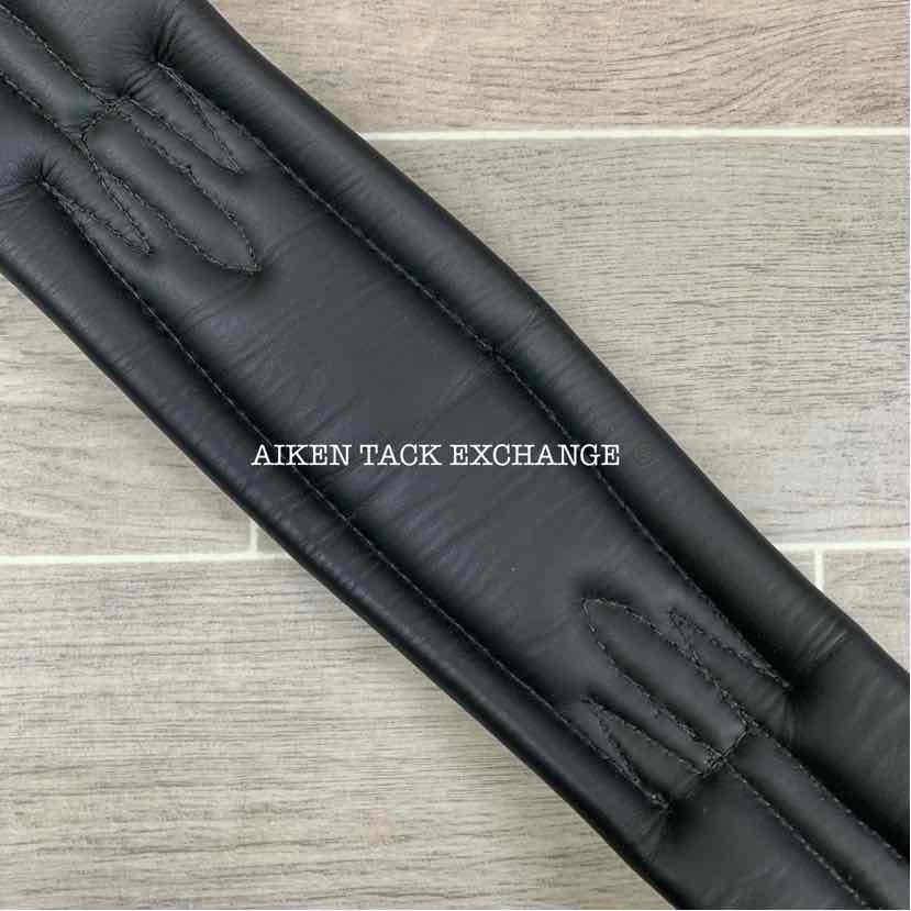 Trilogy Padded Leather Contoured Dressage Girth, Black, 20"