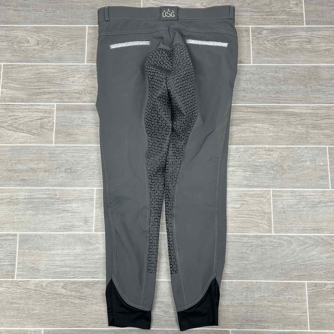 KL Select USG "Meghan" Silicone Grip Full Seat Breeches, Size 30