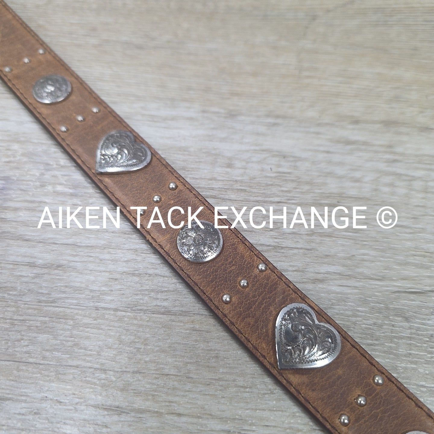 Ariat Heart Shaped Concho Belt, Size 28